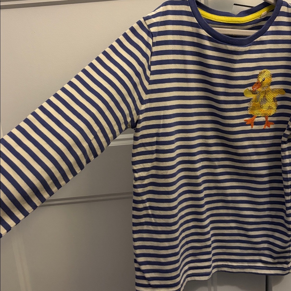 *SALE* ⚡️Mini Boden Navy and White Striped Shirt with Duck Embroidery - Picture 3 of 10